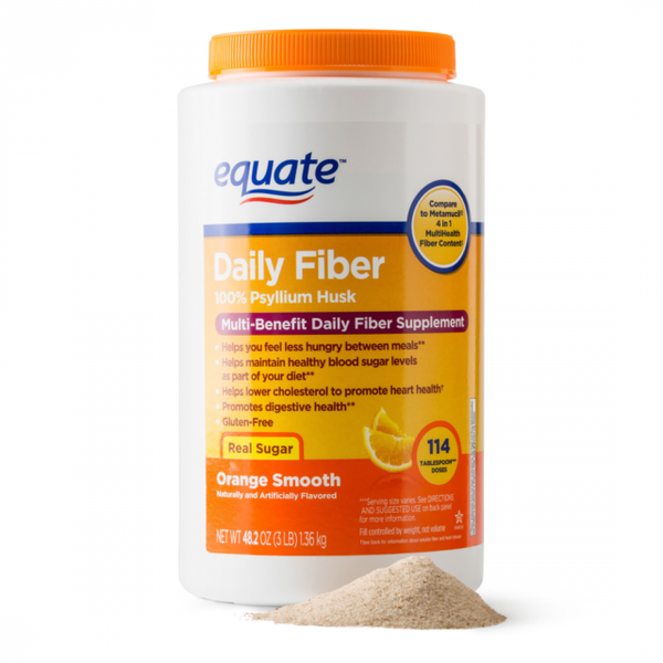 EQUATE Fiber Therapy Orange Flavor 114 Tablespoon Doses for sale online