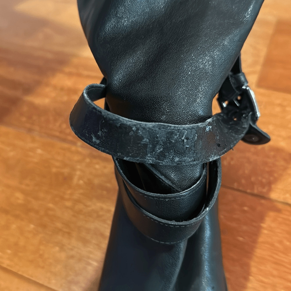 Stuart Weitzman soft Leather Round Toe Buckle Mot… - image 12