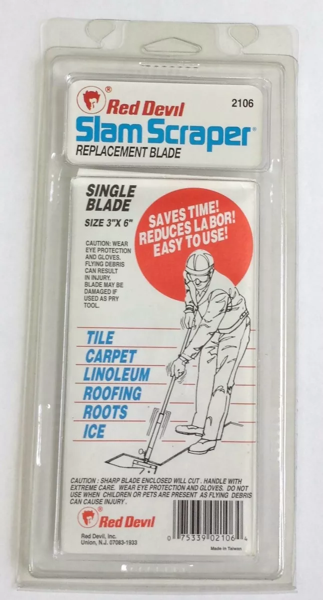 Red Devil 2106 Floor Slam Scraper 6 inch Replacement Blade Pack of