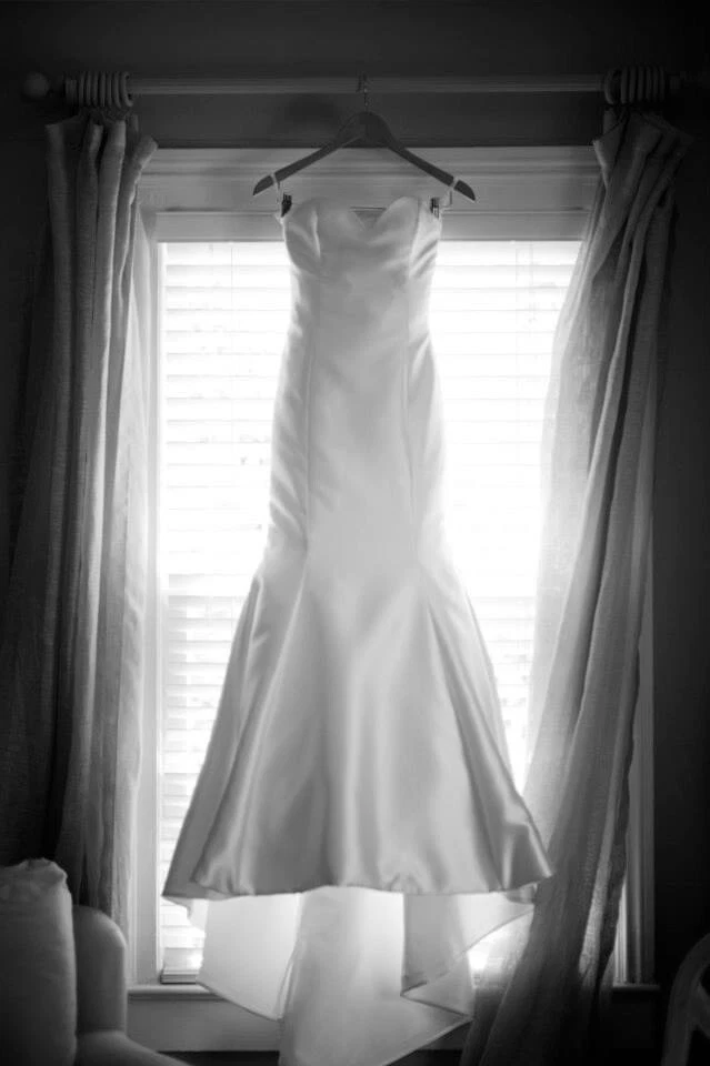 Vestido de novia Tara Keely 2155 marfil seda Mikado talla 8 (se ajusta como 2) PLUS velo Foto 3 de 4