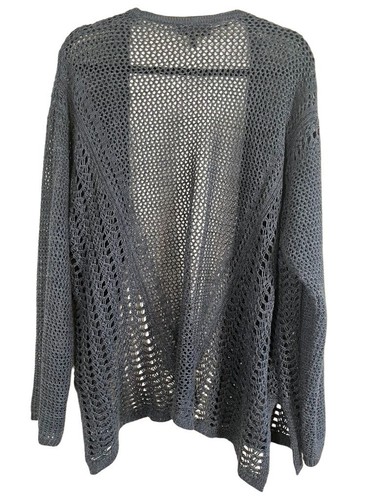 Lane Bryant Sweater 22 Blue Knit Beach Neutral Coverup Summer Cozy Classic - Picture 6 of 12