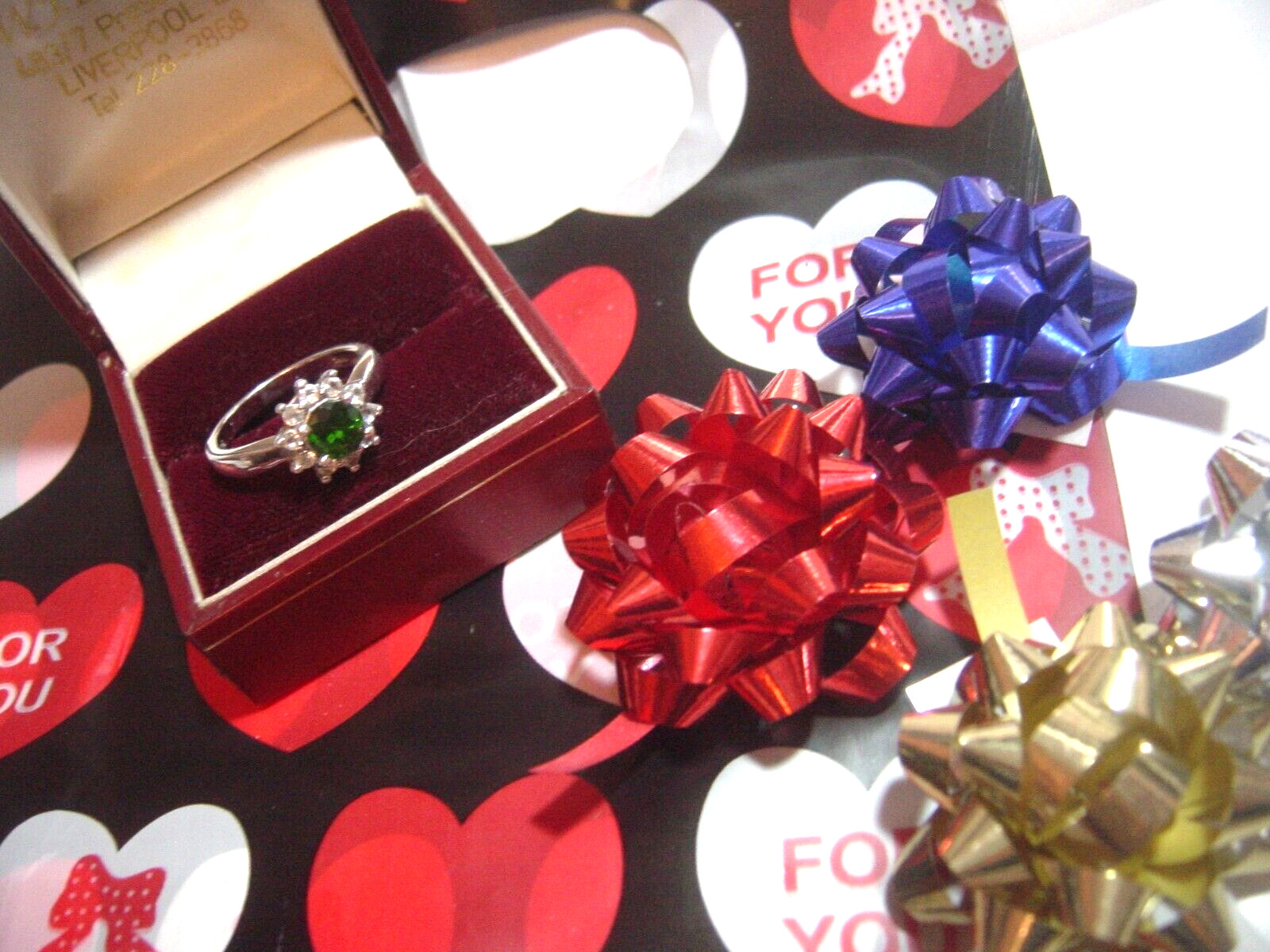 lovley solid Silver Ring-superb genuine chrome di… - image 1