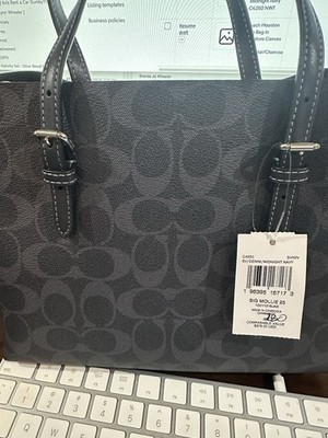 COACH Mollie Tote 25 Signature Canvas Denim Midnight navy C4250