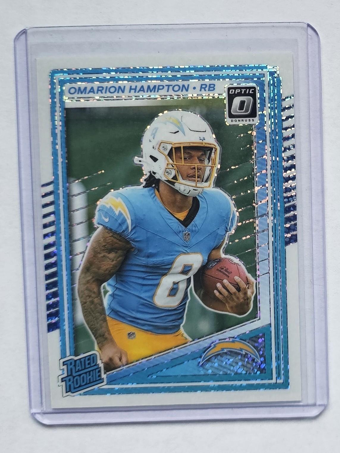 2025 Donruss Optic Omarion Hampton Rated Rookie White Sparkle Prizm #212 SSP