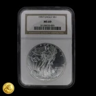 1997 American Silver Eagle NGC MS69 Brown Label -E470