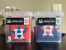 Victory Tailgate Houston Astros Cornhole Bean Bags Set of 4 Navy or Orange MLB