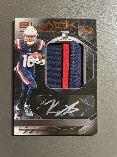 2025 Panini Black Kyle Williams 2 Color Patch Silver Auto RC /99 Patriots