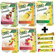 True Citrus Flavored Drink Concentrate Variety Pack Natural Fruit Enhancer 80g