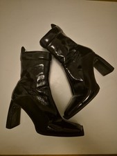 STIVALETTI DONNA ASOS VERNICE UK6 NERI