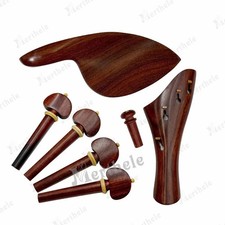 New Model 4/4 Violin Rosewood Fitttings Parts Tailpiece Chinrest Pegs Endpin