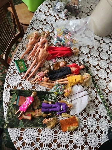 Vintage Barbie doll lot Accessories Stands Misc