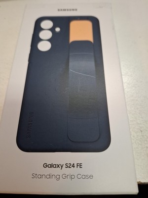 Original Samsung Standing Grip Case Cover Dunkelblau Für Samsung Galaxy S24 FE