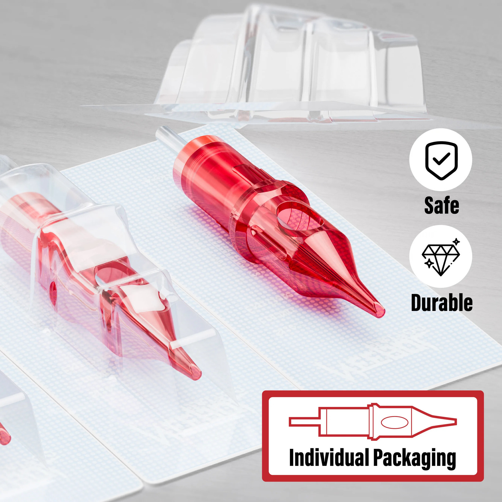 20/50Pcs Neebol Tattoo Cartridge Needles Mixed Size Assorted round Liner Shader 