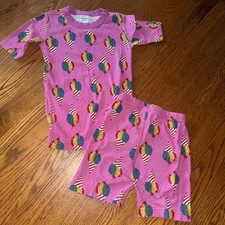 Hanna Andersson Icecream Cones Short Pajama Set Girls Size 10 140 cm