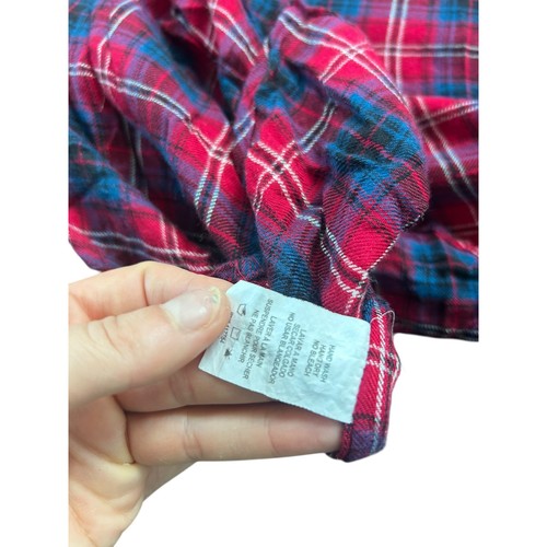 Camisa con botones Rails Hunter Kendra a cuadros caramelo manzana roja azul marino talla mediana - Imagen 10 de 11