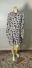 NWT Ulla Johnson Roanne Printed Crepe Shirt Mini Dress- Cream - Size 10