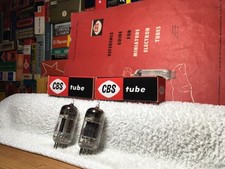 2x 5814 BlackPlate TopD 1950s CBS Hytron USA /PremiumGrail 12AU7 ECC82 /ECC802  			