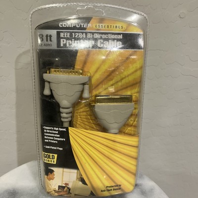 Computer Essentials IEEE 1284 Bi-Directional Printer Cable w/Gold Plated Plugs