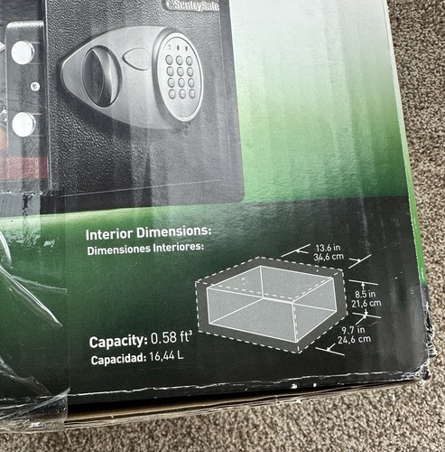 SentrySafe X055 Security Safe with Digital Keypad, (Medium), Black - BRAND NEW! - 第 4/6 張圖片