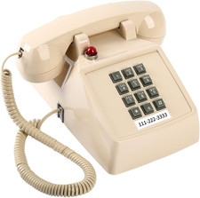 Retro Traditional Landline Phone Ringing Indicator,Classic 2500 Analog Desk Phon