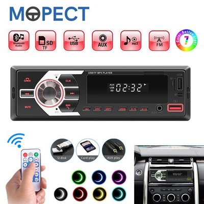 1DIN Autoradio MP3 Player mit Bluetooth BT Freisprech USB SD SD 7Farben Aux FM