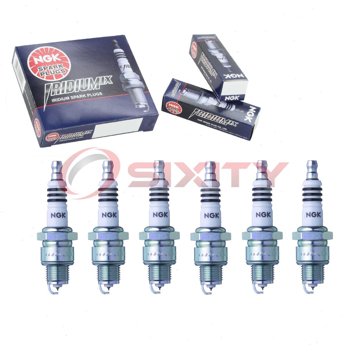 6 pcs NGK Iridium IX Spark Plugs for 1960-1965 Mercedes-Benz 220S 2.2L L6 - pi