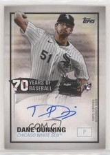 2021 Topps 70 Years of Baseball Dane Dunning #70YA-DD Auto w5b