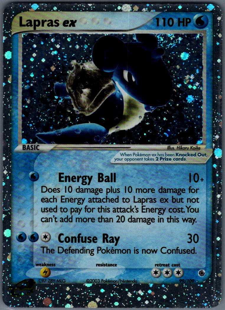 Lapras ex Ultra Rare Ruby and Sapphire 99/109 NM
