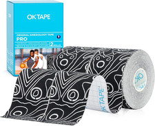 OK TAPE PRO Kinesiology Tape, 2Inch X Long Roll 16Ft Free Cut Tape, Elastic Athl