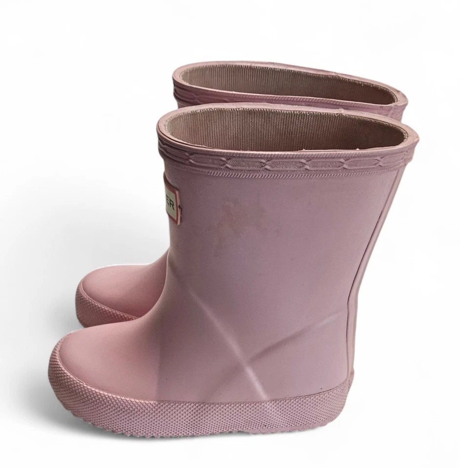 Botas de chuva clássicas Hunter meninas jovens tamanho 5 rosa - Imagem 3 de 4