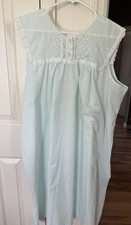Vintage Carole Cotton Blend Nightgown Light Blue