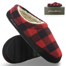 Mens Slippers Warm Fleece Fur Memory Foam Slip On Winter Mules Clogs Shoes Size