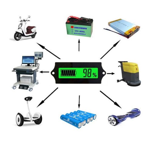 LCD Battery Test Display LCD Verde monitoraggio carica batterie piombo litio - Foto 7 di 7