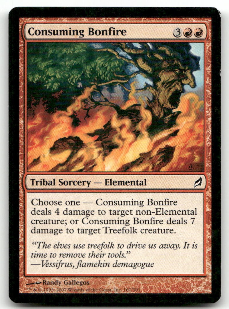 Consuming Bonfire #161 (MP) Lorwyn LRW Magic MTG