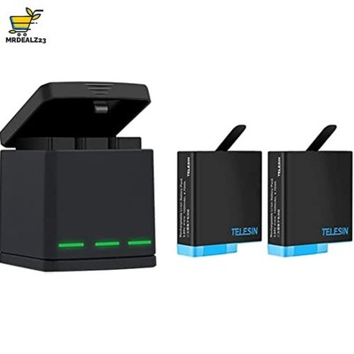GoPro Charger Kit mit 2 Lithium-Ionen Akkus und LED-Anzeige für sicherer Betrieb