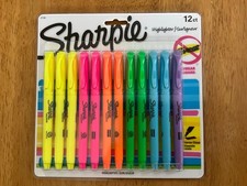 Sharpie Pocket Highlighters, Chisel Tip, Quick Dry, Assorted Colors,12 Count