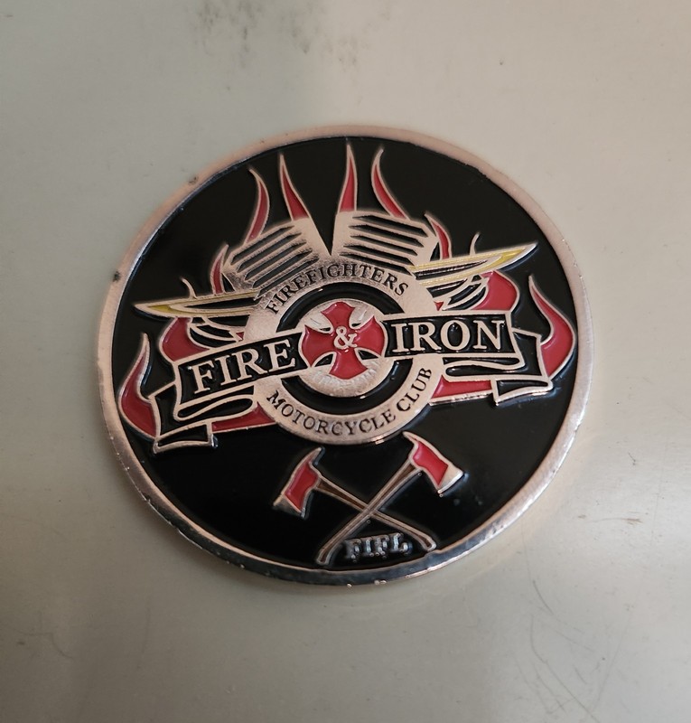 Fire & and Iron Motorcycle Club Challenge Coin Station 21 Jacksonville, FL