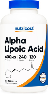 Alpha Lipoic Acid 600Mg per Serving, 240 Capsules - Gluten Free, Vegetarian Caps