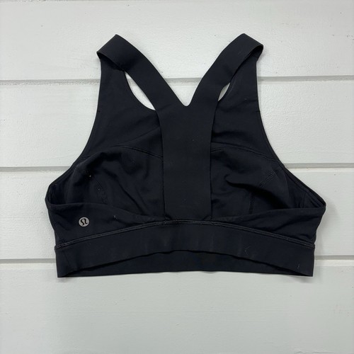 Lululemon Fast Free BH Schwarz Cups Racerback Gym Pilates Laufen Yoga Gr. 10 - Bild 6 von 9