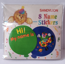Sandylion Sealed 8 Name Stickers Vintage 1984