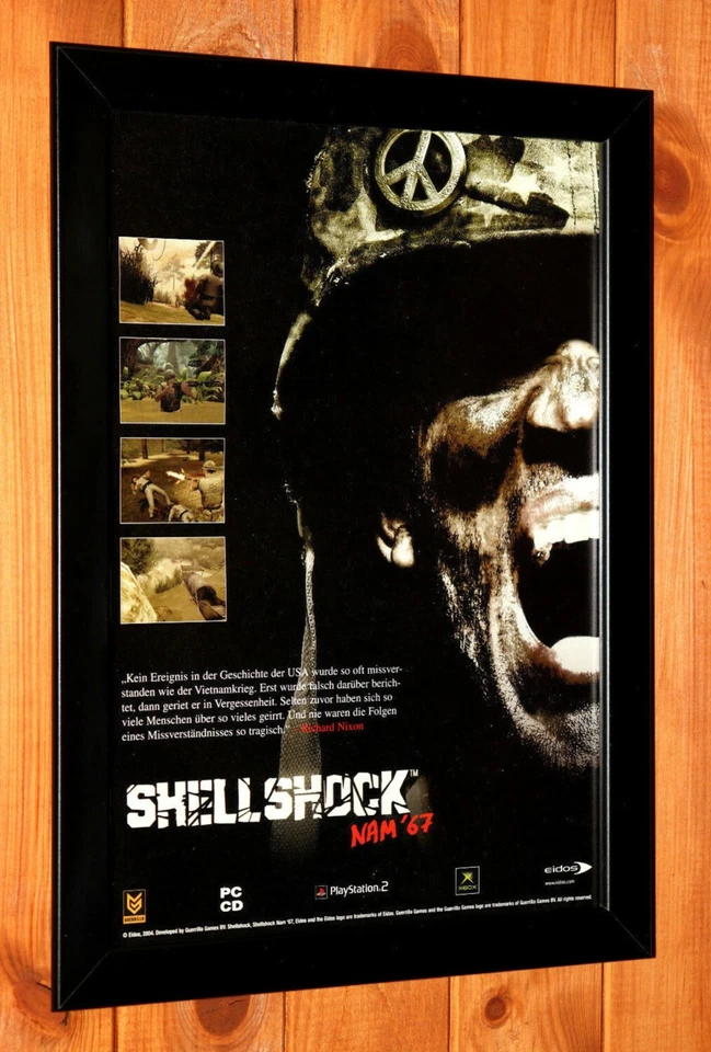 2004 Shellshock Nam '67 PS2 PS3 Small Promo Werbeblatt / Poster Ad Page Framed - Bild 3 von 4