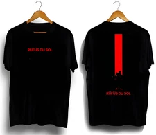 RÜFÜS DU SOL 2025 Tour Shirt, Electronic Music Band Tee, Minimalist Red Bar tee
