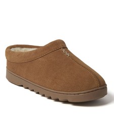 Dearfoams Women's Doreen Genuine Suede Clog House Shoe Slipper