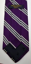 VTG Brooks Brothers Repp Tie Makers Preppy Purple Sharp Stylish Ivy League