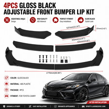 4pcs Gloss Black Front Bumper Lip Spoiler Splitter For Toyota Camry 1983-2026