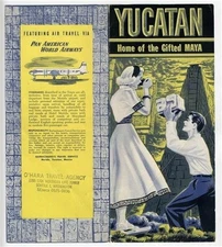 Pan American Airways Yucatan Brochure Home of the Gifted Maya 1950