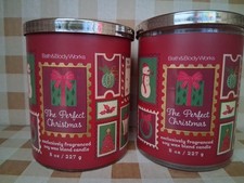 LOT DE 2 bougies mélange soja Bath & Body Works THE PERFECT CHRISTMAS 2025 !  NEUF