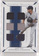 2019 National Treasures Game Gear Material Sixes /99 Jonathan Loaisiga 03gr