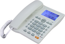Corded Caller ID Telephone, Landline Home Phones with Blue Backlight