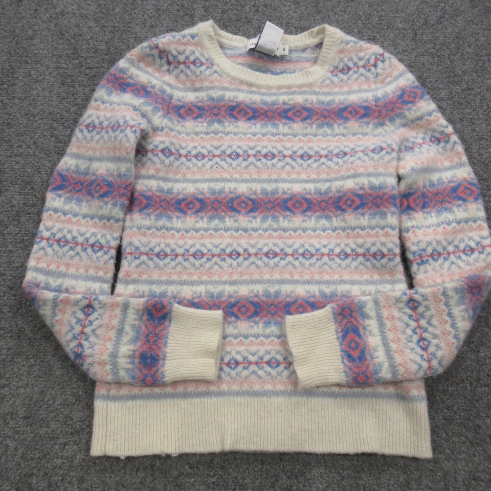 Suéter para mujer Vineyard Vines XS rosa azul Fair Isle lana cachemir suéter Foto 2 de 4